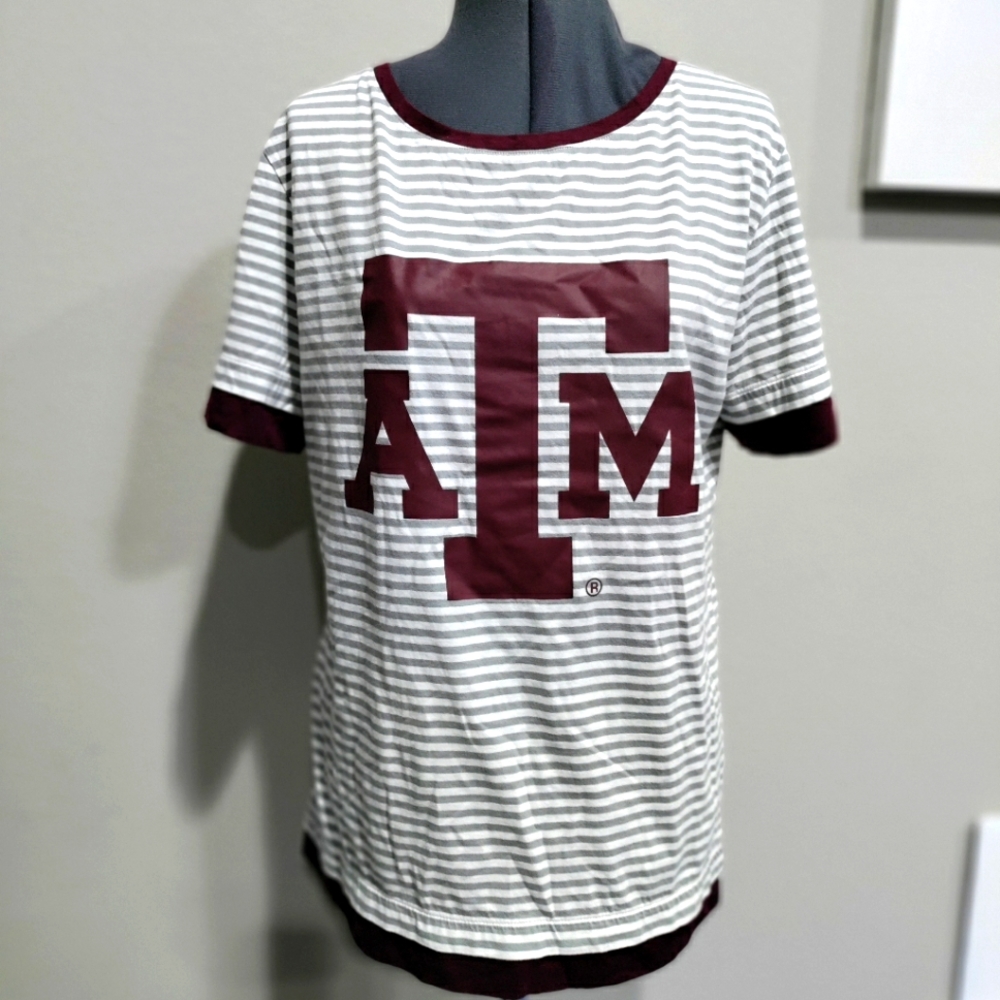 Emerson Street Clothing Co. women's Texas A&M Aggies striped blouse size…